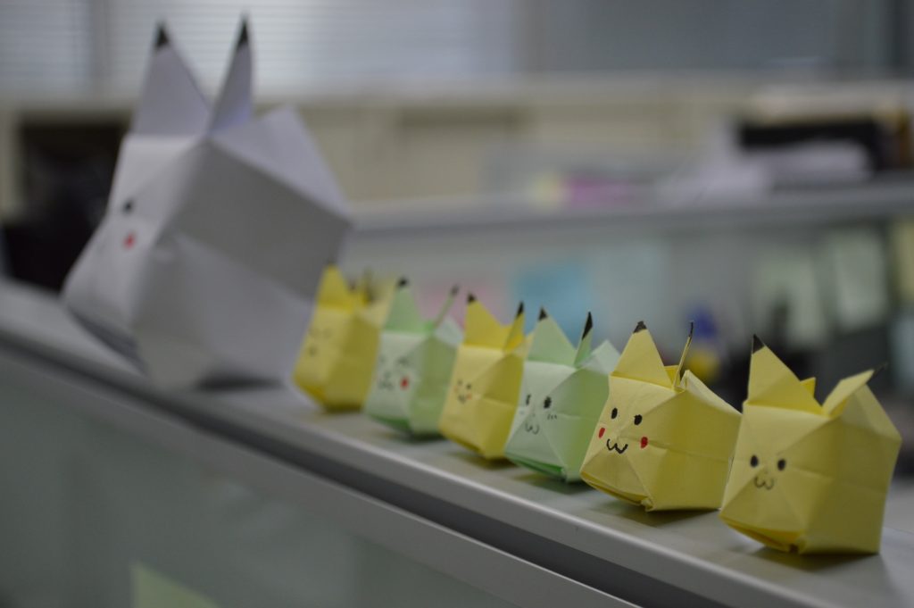 Origami Pikachus