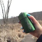 Geocache in hand