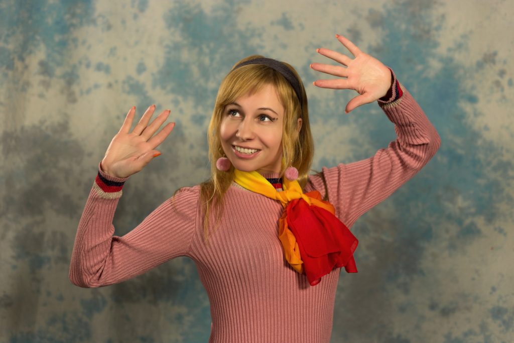 Woman posing retro