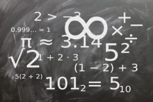 Mathematics on blackboard