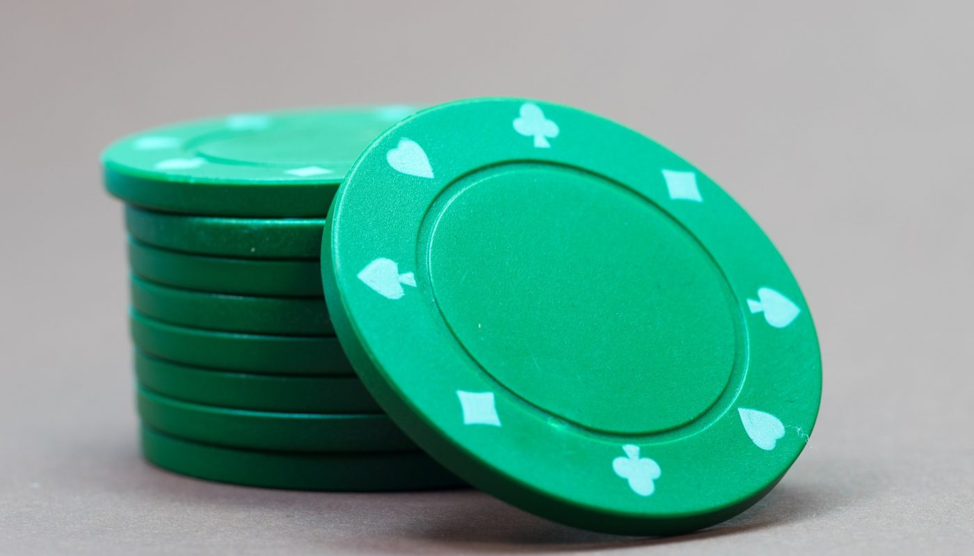 Green poker chips