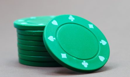 Green poker chips