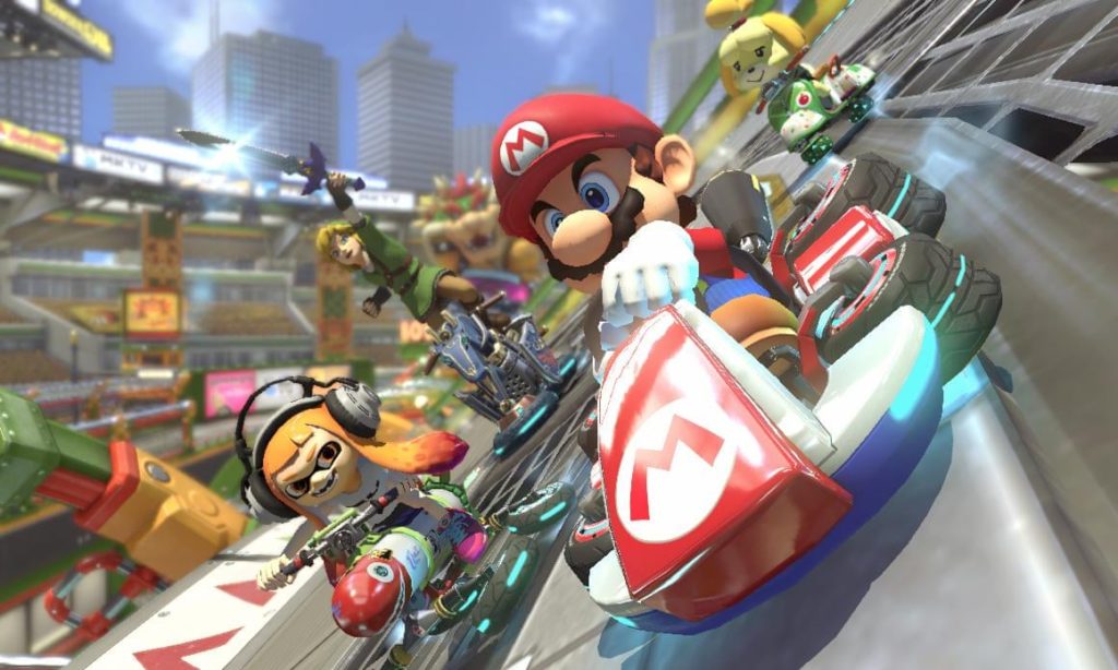 Mario Kart 8 Mario and Splatoon