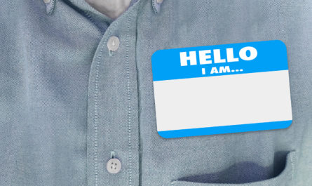 Blank Name Tag on Shirt