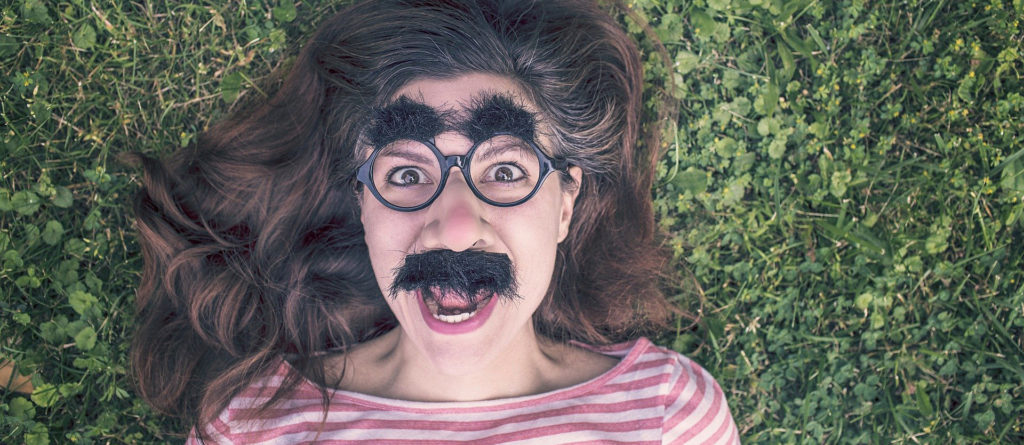 Woman in Groucho Marx disguise