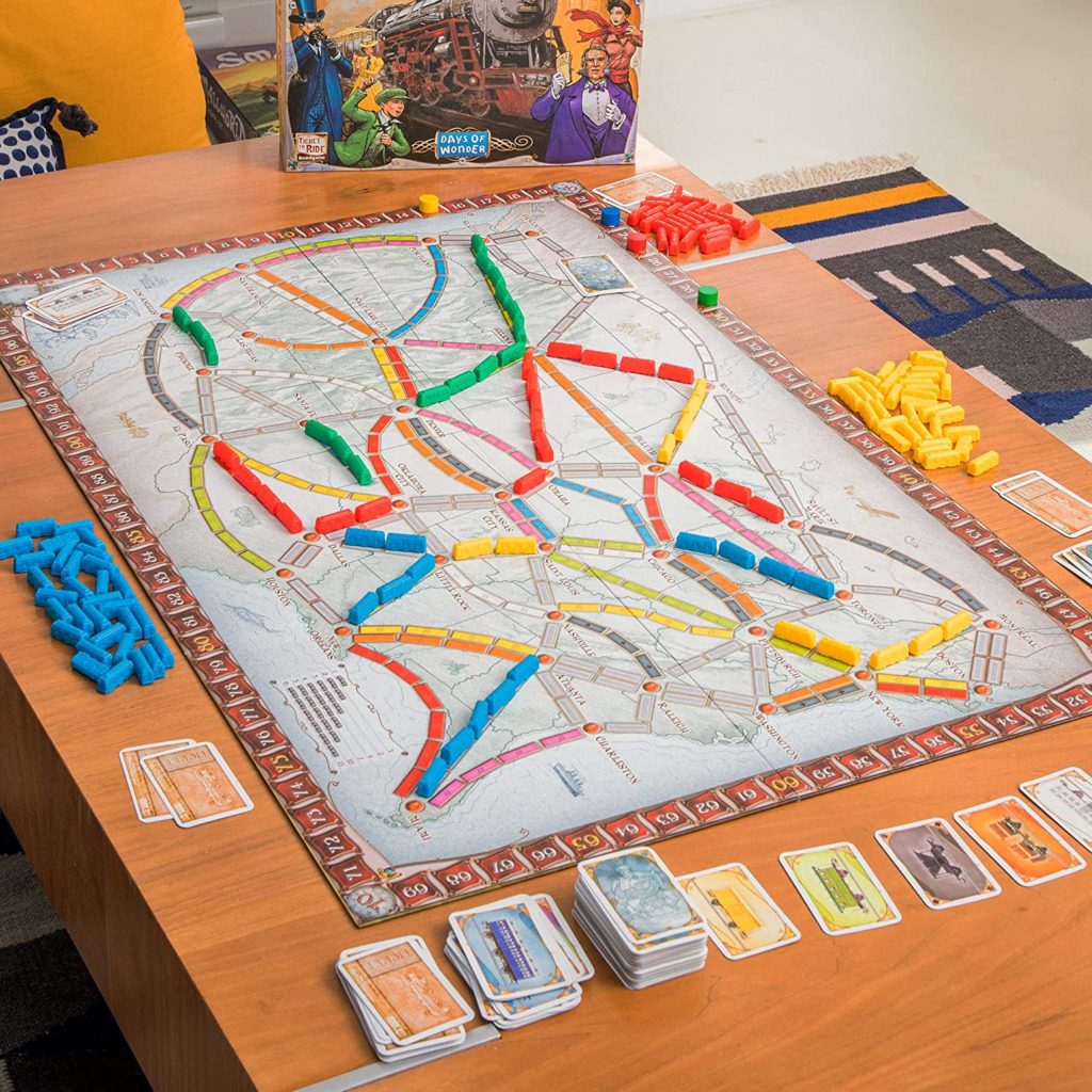 Ticket to Ride board game on table