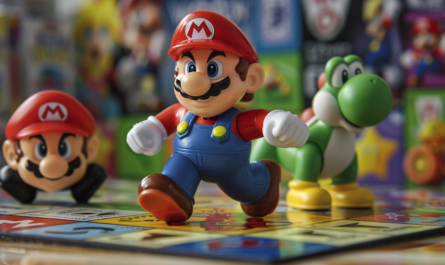 AI generated image of Mario characters on a Monopoly board.