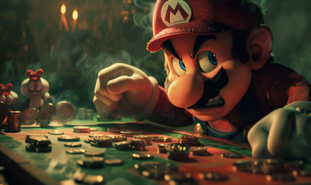 Mario hoarding gold coins