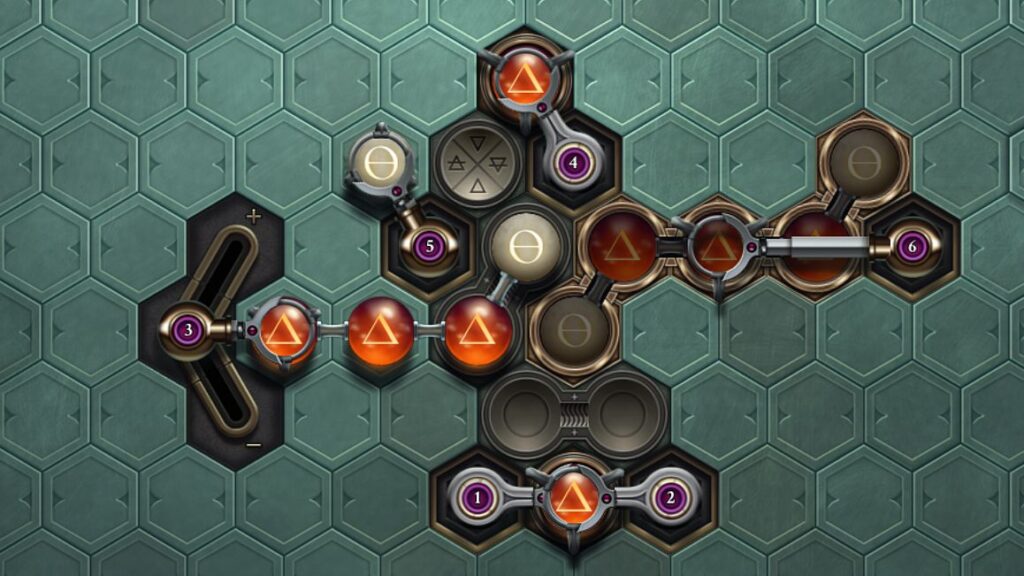 Screenshot of Opus Magnum gameplay